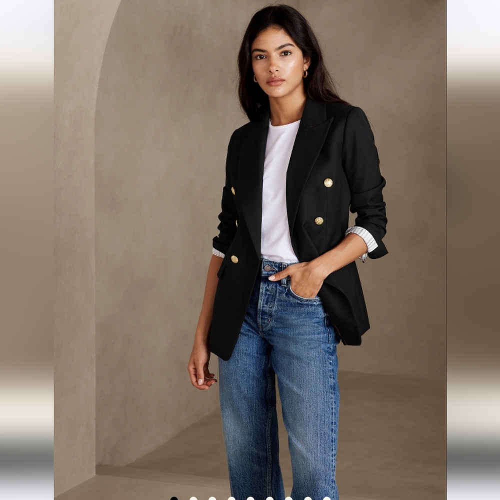 NWT black Banana Republic blazer Captain's